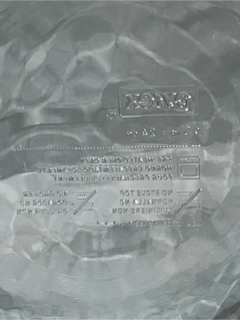 Pyrex C-209 clear glass pie dish plate scalloped, fluted edges 9.5”